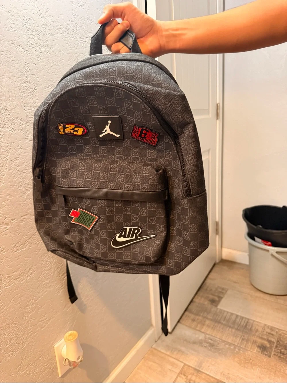 Nike Black Patterned Jordan Patch Backpack
